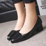 Ladies Pumps Fashion Square Heel Sexy High Heels Wedding Shoes Women Office Work Red Pumps Party Shoes Zapatillas