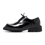 Breakj 2023 New Youth Square Head British Wind Low Heel Tooling Fashion Casual Daily Leather Shoes