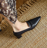 for Women 2023 Moccasins Ladies Summer Footwear Pointed Toe Loafers Formal Black Free Shipping Offer Spring Non Slip 39