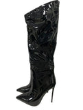 High Boots Candy Color Mirror Leather Women Knee High Boots High Heels Stilettos Runway Shoes for Women High Heel