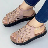 Women Sandals Ankle Strap Summer Shoes For Women Heels Sandals Lightweight Platform Sandals Summer Flat Heeled Sandalias