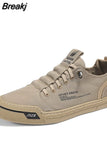 Men's Breathable Canvas Shoes Classic Casual Shoes for Men Comfortable Elastic Band Ice Silk Men's Sneakers Summer New Men