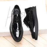 Shoes Fashion Brogue Men Leather Formal Dress Shoes Man Comfortable Office Party