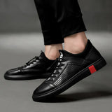 men genuine leather oxfords shoes luxury brand italian style male footwear shoes for men Breathable Flat Lace-Up Shoes big