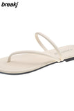 Shoes 2023 New Basic Women's Slippers Summer Outdoor Beach Slippers Female Simple Clip Toe Shoes for Women Zapatos