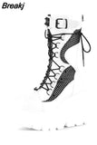 Dropship Brand Design Gothic Platform Mid-Calf Boots 2023 Winter INS Hot Sale Comfy Woman Shoes Motorcycle