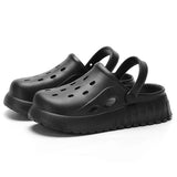 Summer Outdoor Hole Shoes for Women 2024 Solid Closed Toe Clogs Beach Slippers Woman Eva Non-Slip Cloud Slides