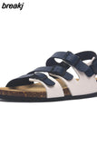 2023 New Summer Fashion Women Sandals Buckle Cork Beach Casual Outside Non-slip Slipper