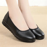 Womens Black Shoes Slip On Slip Resistant Loafers Work Office Flats Breathable