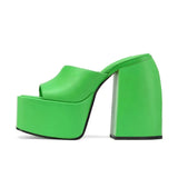 Top Quality Thick High Heels Women's Sandals Platform Brand Luxury Buckle Strap Dress Wedding Banquet Sexy Shoes