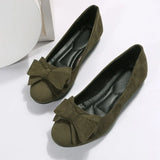 Size Bow Women's Flats Contracted Shallow Mouth Round Toe Flat Shoes For Women Spring Summer Autumn Casual Woman