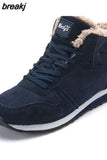 Men 2023 Winter Shoes For Men Winter Sneakers Sports Black Blue Fur Zapatillas Hombre Free Shipping Men Casual