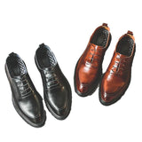 Breakj Men's Shoes Spring New Low Top Leather Pointed Men's Business Leather Shoes Men's British Leather Shoes