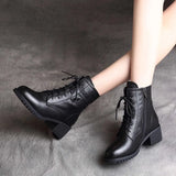 Luxury Chelsea Boots Women Leather Ladies Boots Chunky Winter Shoes Platform Ankle Boots Slip On Thick