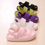 2023 Summer Thick Platform Cloud Slippers Women Green EVA Soft Sole Sandals Woman Comfort Non Slip Home Slides