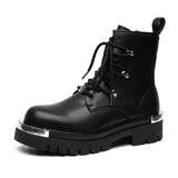 Breakj High Martin Boots Men Trend High Bootage British Style Locomotive Work Boots