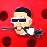 Bad Bunny Style Shoe Charms Accessories Planet Dice Eye Rabbit Man Shoe Buckle Decorations fit Kids X-mas Party
