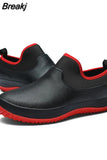 Winter Men's Rain Boots Warm Snow Boots Non-Slip Men Rain Shoes Waterproof Rain Boots Men's Water Boots Rubber Work