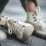 Canvas Men Shoe Japanese Retro High Top Solid Amekaji Sneakers Casual Fashion Hightop s Vulcanized Summer Male Shoes