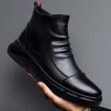 Luxury Pointed Toe Casual Leather Shoes Men's Fashion Lace Up Business Dress Oxfords Solid Wedding Office Males