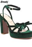 Platform Chunky Heels Sandals 2023 Brand New Spring Summer Fashion Ankle Strap comfy Walking Office Lady Woman