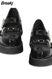 Wedges Mary Janes For Women Pumps 2023 Spring Summer Brand New Gothic Style Comfy Women Office Lady Shoes Big Size