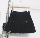 The Real Shot Of The Hairy Skirt Women's Autumn And Winter High-Waist A Word Small Incense Style Skirt Small Skirt