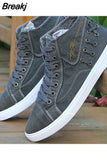 Shoes for Men 2023 Summer New Men's Casual Shoes High Top Vulacnized Shoes Male Flats Lace-up Sneakers Zapatos