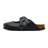 2023 New Summer Women Cork Slippers Buckle Non-slip Casual