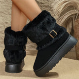 Breakj Snow Boots Women 2025 Winter New Round Head Leisure Bottom Plus Velvet Warm Short-Bodied Cotton