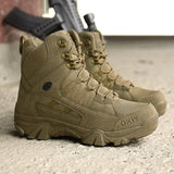 Fashion Men's Military Boots Outdoor Leather Tactical Combat Men's Boots Work Boots Men's Short Boots ankle