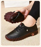 Breakj Handmade Stitching Large Size Student Shoes Female Flat Mother Single Shoe Casual