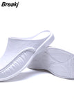 Men's Slippers EVA Slip on Flats Shoes Walking Men Half Slipper Comfortable Soft Household Sandals Size 40-47