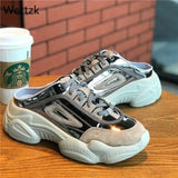 New Summer Sports Slippers Womens Shoes Flat Thick Bottom Widening Casual Breathable Sandals and Slippers Middle