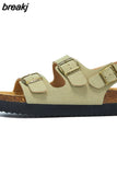 New Summer Women Cork Sandals Casual Non-slip Beach Men Outdoor Gladiator