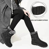New Waterproof Snow Boots Woman Rabbit Fur Non Slip Winter Padded Boots Women Platform Keep Warm Ankle Botas De Mujer