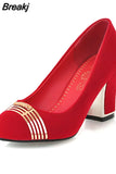 Dropship Big Size 33-50 Fashion Slip On Women Pumps Shoes High Heels Sexy Party Wedding Pumps Office Lady Woman
