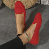 Breakj Size Single Shoe Autumn New Style Fly Weave Net Surface Shallow Foot Pedal Lazy Flat Bottom Casual Women's Shoe