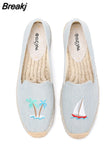 China Beijing Cloth Shoes Women Flats Summer Loafers Luxury Elegant Casual Espadrilles Slippers Demi-season