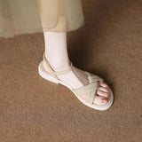 Breakj Zi Yan- -2024 Summer New Soft Bottom Simple Sandals Women Not Tired Feet Small Fragrant Wind Comfortable One Word With