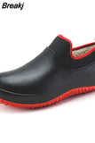 Winter Men's Rain Boots Warm Snow Boots Non-Slip Men Rain Shoes Waterproof Rain Boots Men's Water Boots Rubber Work