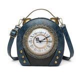Women's Bag Retro Hand-held Package Walkable Clock Women's Bag One Shoulder Cross Bag