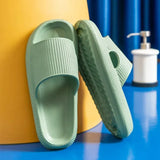 Leopard Thick Platform Slippers for Women Home Couple Soft Sole Slide Sandals Woman 2023 Summer Beach Flip Flops