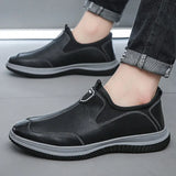 Spring Men Shoes Men Leather Original Sewing Shoes New Men's Casual Leather Shoes Breathable Platform Loafers for