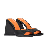 High Heel Sandals Women's Slides Open Toe Thick-Soled Ladies Slippers Party Mules Shoes Women Shoes High Heels