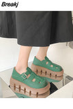 Strap Beige Heeled Sandals Female Shoe Espadrilles Platform Med Increasing Height Muffins shoe 2023 Summer Clogs Wedge