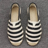 Size 35-45 Women Sewing Flax Shoes Slip on Loafers Casual Shoes Woman Espadrilles Hemp Canvas Flat