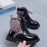 Breakj And Girl Baby Fashion Pocket Martin Boots 2023 New Cute Round Head Side Zipper Short Fashion