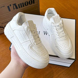 Sneakers High Platform shoes For Women Skateboard Shoes PU Leather Women Chunky Shoes Summer Trainers Tenis Femme