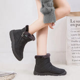 Waterproof Snow Boots for Women Winter Shoes Warm Plush Platform Ankle Boots Woman Big Size Non Slip Low Heel